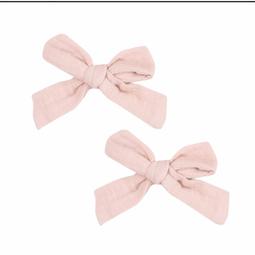 Angel Dear Solid Muslin 2 Pack Hair Bow W/ Clips