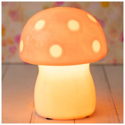Purple & White Mushroom Night Light