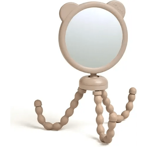 Itzy Ritzy Stroller Mirror - Features 360 Degree Swivel Design, Tilting Mirror & Flexible, Easy-Attach Wraparound Legs (Bear)