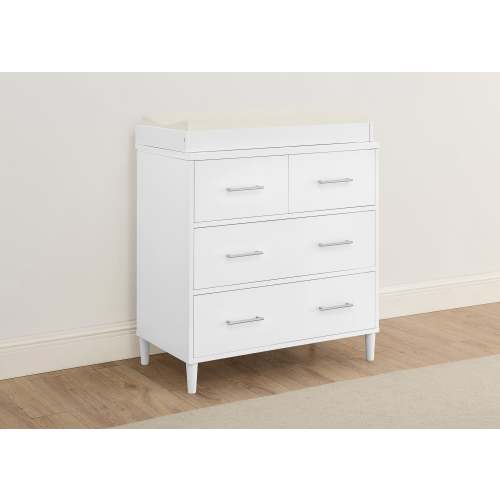 Classic 4 Drawer Dresser with Changing Top and Interlocking Drawers