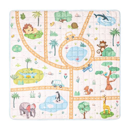 GFU Baby Play Mat, Foldable Square Baby Play Mats for Floor, Thicken Soft Non-Slip Cushioned Crawling Mat, One-Piece Infant Playmat, 127x127 cm : Amazon.com.au: Baby