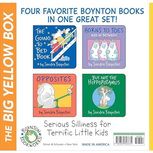 Boynton's Greatest Hits The Big Yellow Box (Boxed Set): The Going to Bed Book; Horns to Toes; Opposites; But Not the Hippopotamus