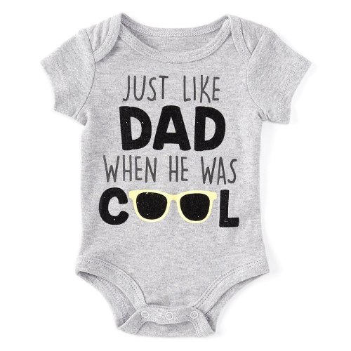 Baby Starters Baby Newborn-12 Months Short-Sleeve Just Like Dad Bodysuit