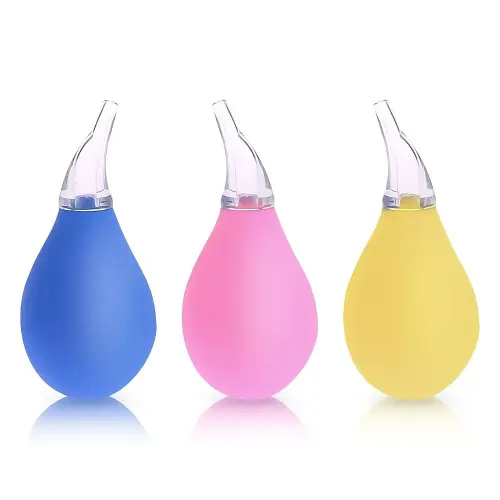 3 Pcs Nose Bulb Syringe for Baby - Compact Suction Bulb for Infants Made of High-Quality Odorless Silicone, Durable, Easy to Use - Infant Nose Sucker for Effective Mucus Removal