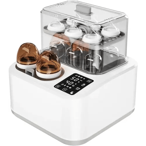 Baby Bottle Warmer,8-in-1 Smart Fast Baby Milk Warmer with LCD Timer for Breastmilk or Formula, Accurate Temperature Control, with Defrost, Sanitizer and Dryer, Keep, Heat Baby Food Jars