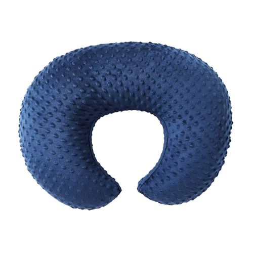 Nursing Pillow and Positioner, Breastfeeding, Bottle Feeding, Baby Sitting Support with Removable Ultra Soft Cover, Tummy Time Support for Baby Boys and Girls (Estate Blue)