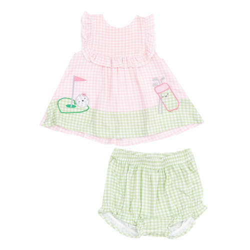 Ruffle Top & Bloomer, Golf Applique