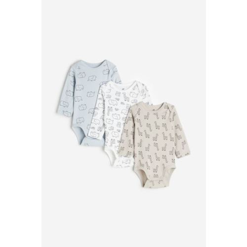 3-pack Long-sleeved Bodysuits