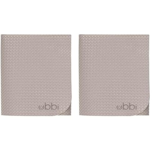 Ubbi On-The-Go Diaper Changing Baby Mat, Soft and Comfortable Diaper Bag Accessory Must Have for Newborns, Easy to Clean, Portable Folding Pad, Baby Traveling Accessories, Taupe (Pack of 2)
