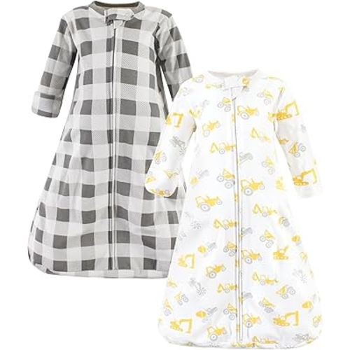 Hudson Baby BabyCotton Long-Sleeve Wearable Sleeping Bag, Sack, Blanket