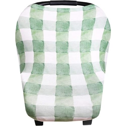 Copper Pearl Multi-Use Cover: Car Seat, Nursing, Stroller - Stretchy Fabric, All-Season, Stylish Designs, Easy Access - Pine