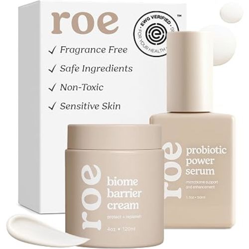Roe Wellness Baby Cream & Baby Serum Power Pair Biome Barrier | For All Skin & Ages | Hydrating Body, Face, Dry Irritated Skin Toddlers, Newborns Skincare (Power Pair)