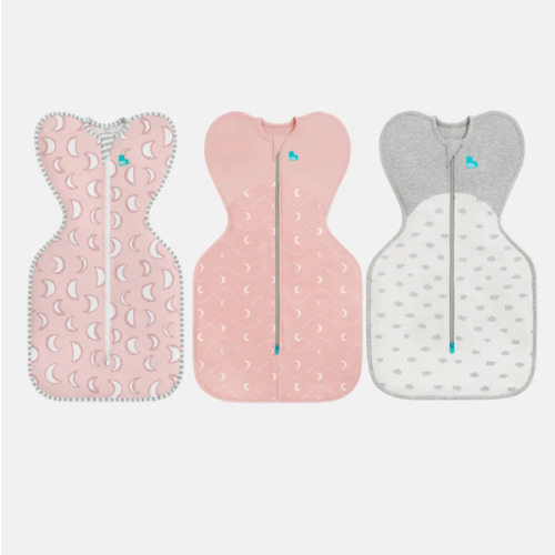 Swaddle Up Starter Bundle | 1.0 | 1.5 TOG | Pink Eclipse | Dusty Pink Moon | White Mini Cloud