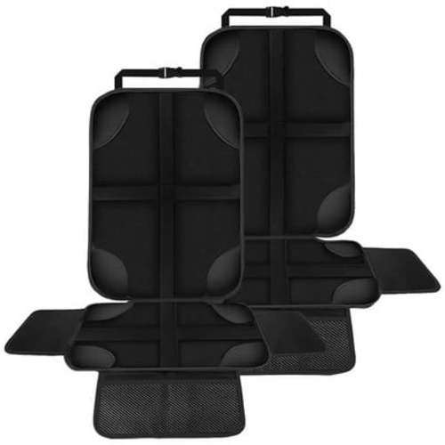 Fixdono Car Seat Protector for Child Car Seat, 600D Fabric Waterproof Car Seat Cover with Non-Slip Backing, 2 Pack, Black