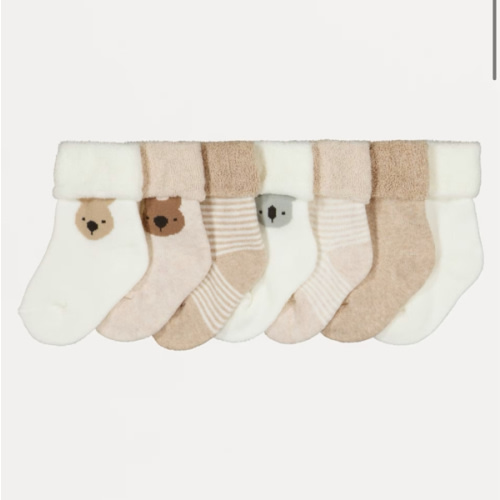 7 Pack Cotton Terry Socks