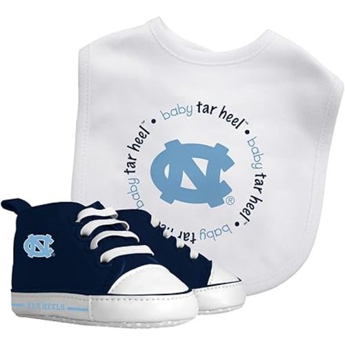 Baby Fanatic Unisex Infant Apparel - NCAA UNC Tar Heels 2 Piece Bib & Shoes Set