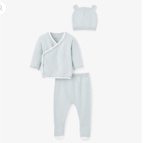 Pale Blue Cashmere Baby Layette Set – 6M