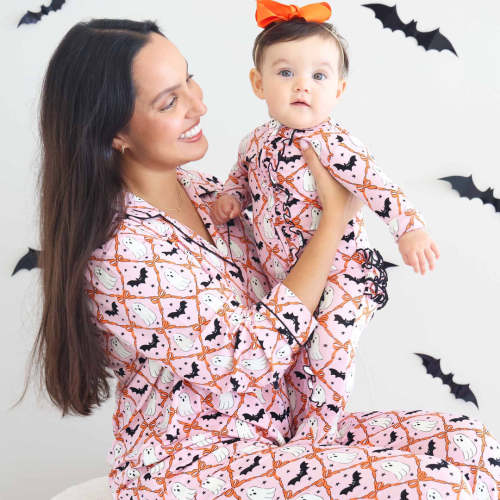 Boo Babes Ruffle Zipper Footie