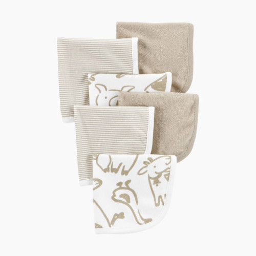 Carter's Washcloths (6-Pack) - Cows/Stripes/Animals
