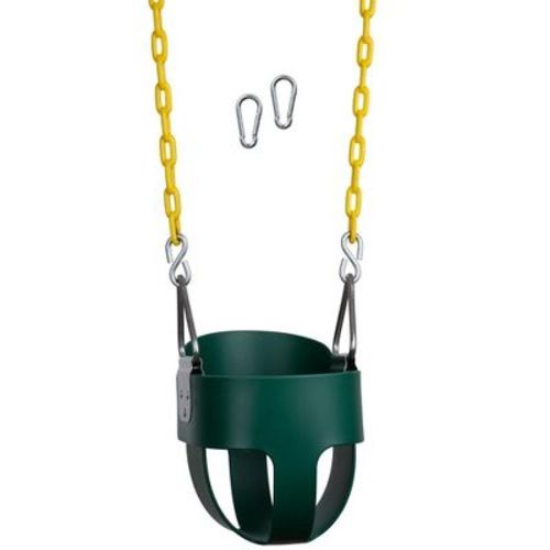New Bounce Toddler/Baby Bucket Swing Seat - High Back Rust-Proof Swing - Green
