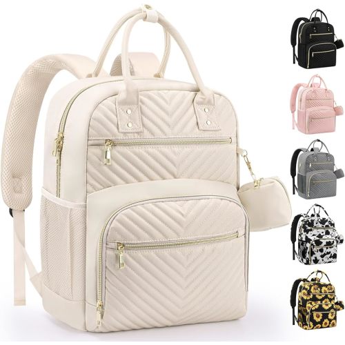 Pritent Diaper Bag Backpack,Baby Essentials Diapers Bag with Pacifier Case,Multipurpose Stylish Large Capacity Travel Backpack for Baby Girl/Boy(M-Beige)