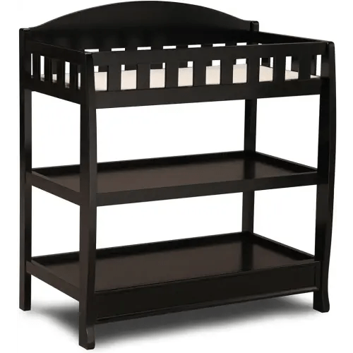 Delta Children Infant Changing Table with Pad, Ebony Black