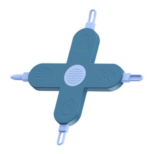 4-in-1 Care Kit: Cross-Shaped Nose Picker, Ear Cleaner, Nail Cleaner & Nasal Hygiene Tool – Safe, Gentle Grooming Tools Blue