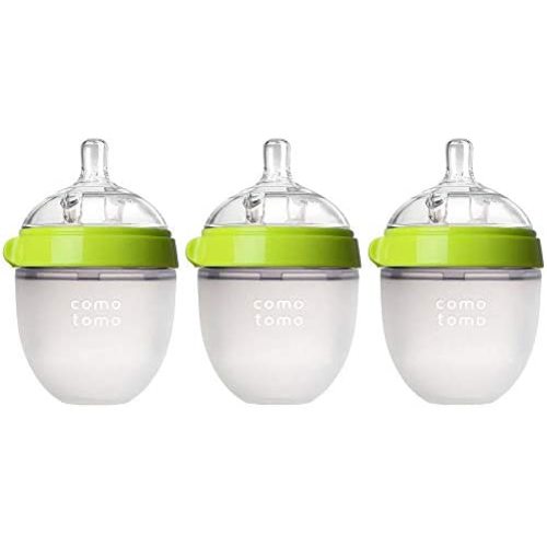Comotomo Natural Feel Baby Bottle 3 Pack (Green, 5ozx3)