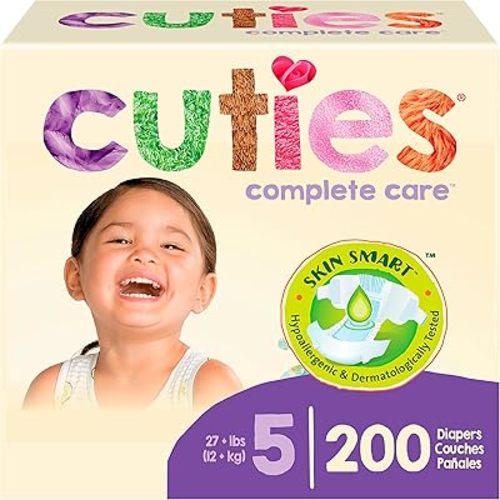 Cuties | Skin Smart, Absorbent & Hypoallergenic Diapers with Flexible & Secure Tabs | Size 6 | 104 Count