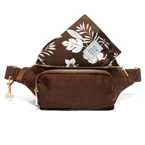 Ditty Co. Small Diaper Bag - Portable Changing Pad - Crossbody Bags For Women - Baby Wipe Holder - Baby Travel Essentials (Chocolate Brown)