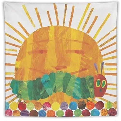 Eric Carle Tapestry Tapestry The Very Hungry Caterpillar Children's Book Illustrations Wall Art Tapestry Scroll Tapestries Painting Picture Living Room Decor Home Bedroom 60"x60"
