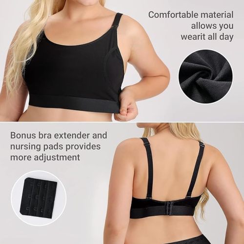 Momcozy Hands Free Nursing Bra Pump Bra for Breastfeeding Adjustable B –  Baby Bliss