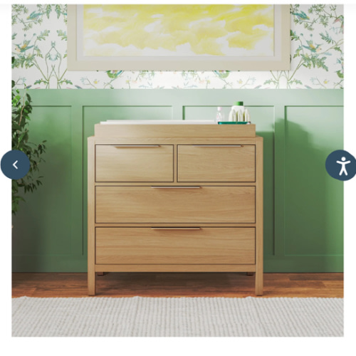 The Newport Small Dresser for Nursery: Natural & White - Nurture&