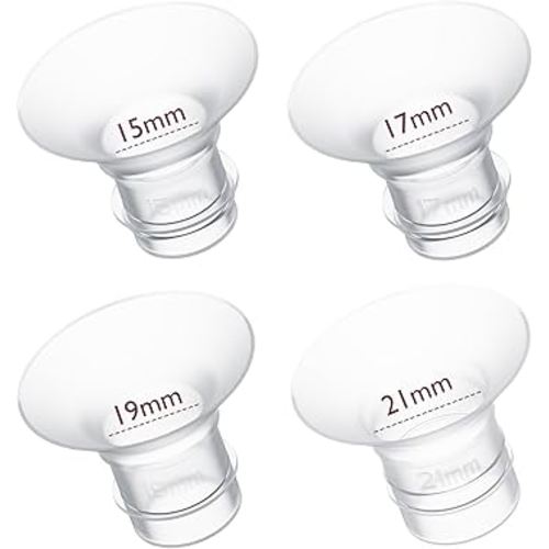 Momcozy Flange Insert 15/17/19/21mm Compatible with 24mm Flange/Shield of Most Pumps, Insert for Breast Pump Replacement Accessories, 4PCS