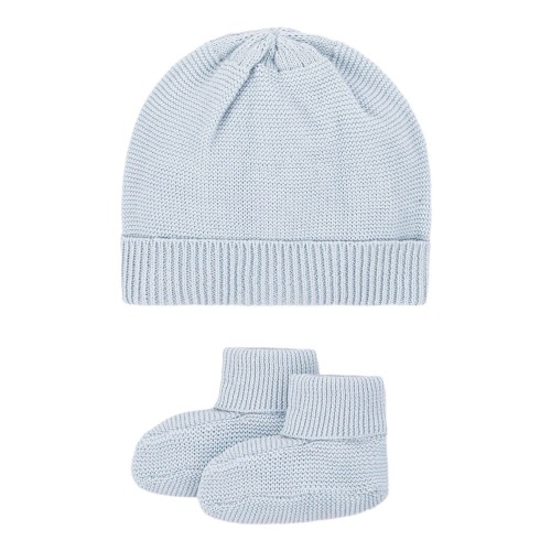 Baby Organic Sweater Beanie and Bootie Set, Infant, 0-3M