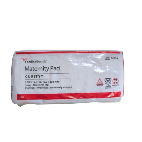 Cardinal Health Maternity Pads Curity 14 Count 3.90 x 12.01 Inches.FREE DELIVERY