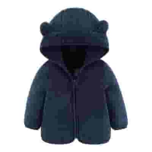 Hbdhejl Coat For Boys Baby Jacket Bear Ears Hooded Outerwear Zipper Warm Winter Coat 6-12 Months