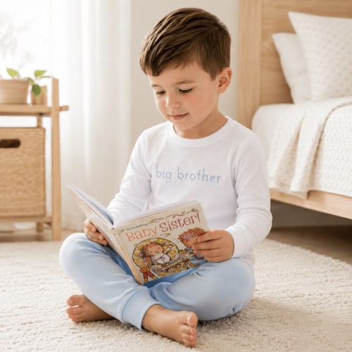 Big Brother Embroidered Long Pajamas