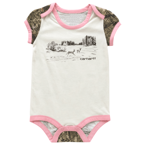 Carhartt Camo and Deer Short-Sleeve Bodysuit for Babies