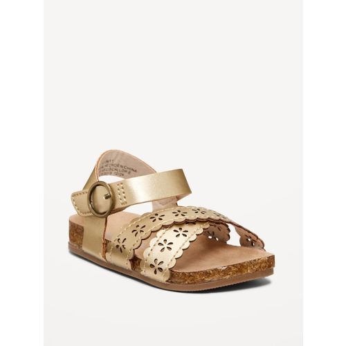Perforated Faux-Leather Sandals for Baby