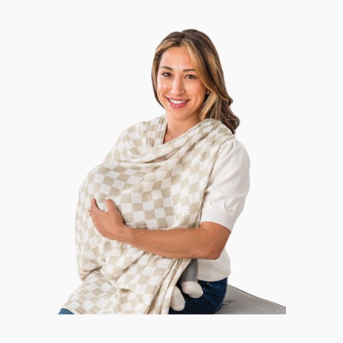 Itzy Ritzy Breastfeeding Boss - Taupe Checkerboard