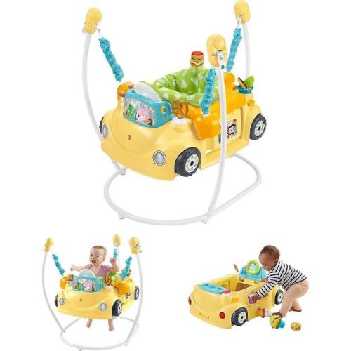 Fisher-price Baby To Toddler Learning Toy 2-in-1 Servin’ Up Fun Jumperoo Activity Center With And Shape Sorting Puzzle Play