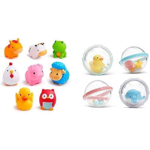 Munchkin® Baby Bath Toy Squirts, Farm™ Animals and Float & Play Bubbles™