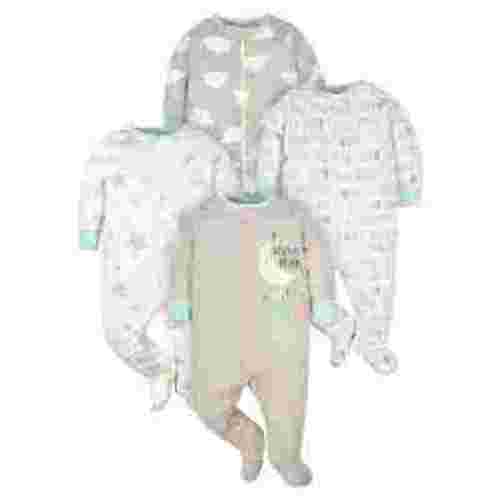Gerber Baby Boy or Girl Gender Neutral Sleep 'n Play Footed Pajamas, 4-Pack