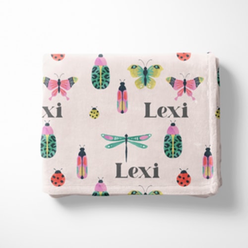 Little Bugs Minky Name Blanket – The Little Lemons Company