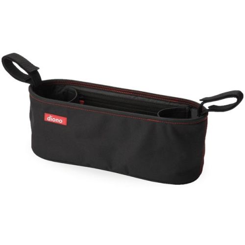 Diono Buggy Buddy Universal Stroller Organizer With Cup Holders Zippered Pockets - Black