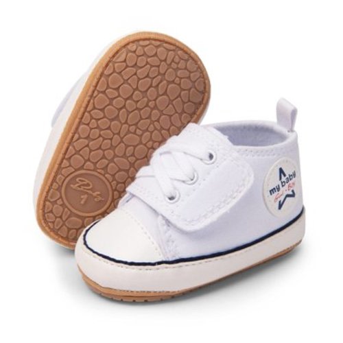 RVROVIC Baby Infant Shoes Canvas Soft Anti-Slip Sneakers 0-18M