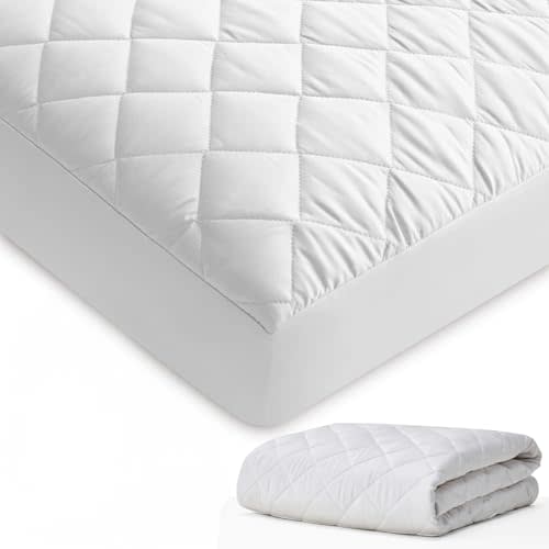 Generic GOTS Certified Organic Cotton Waterproof Crib Mattress Protector, 52”L x 28”W x 9”H, Cream