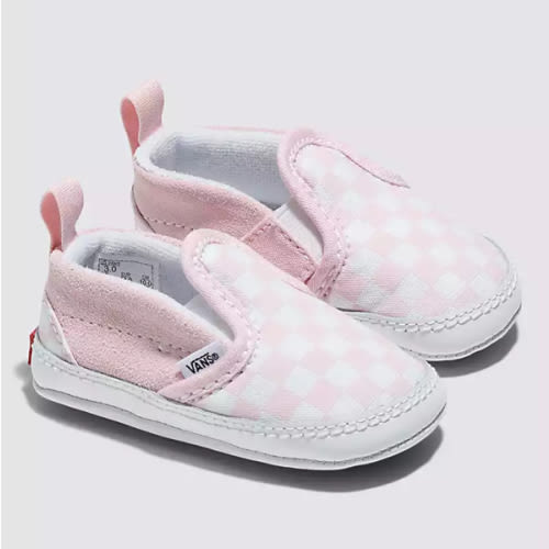 Infant Slip-On V Crib Checkerboard Shoe