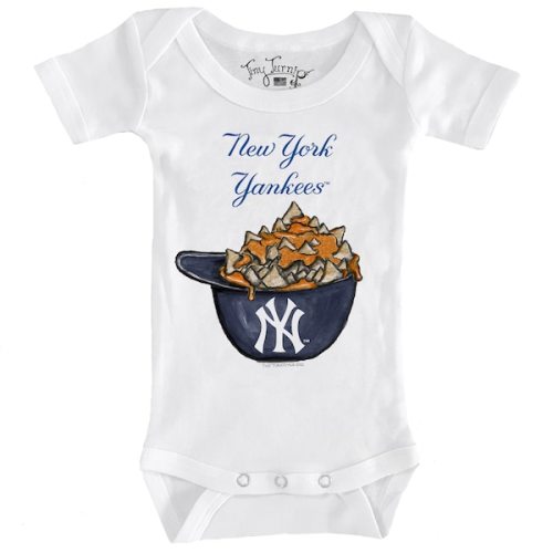 New York Yankees Tiny Turnip Infant Nacho Helmet Bodysuit - White